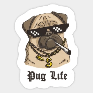 Thug Life Pug Life Sticker